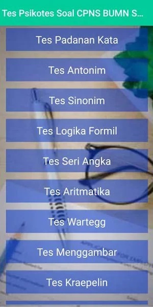 Tes Psikotes Soal CPNS BUMN Swasta Screenshot 0
