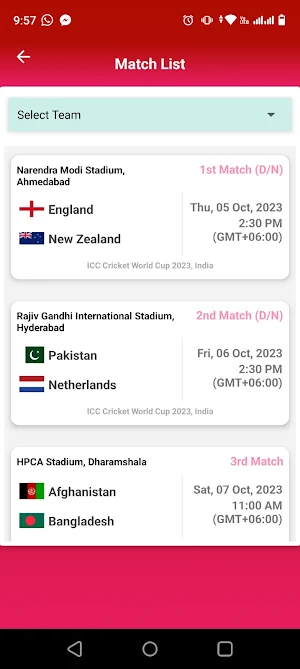 ICC Cricket World Cup, 2023 Screenshot 3