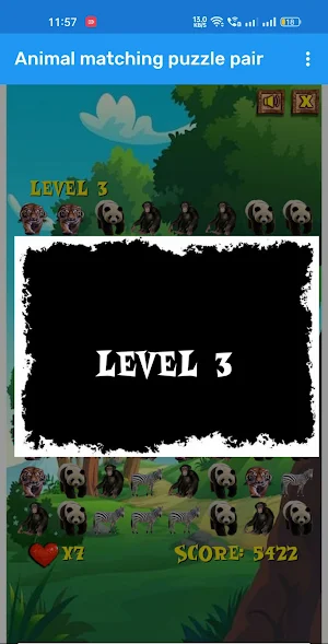Animal matching puzzle pair Screenshot 3