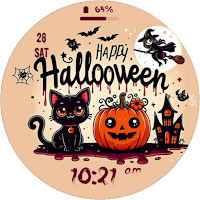 BFF73- Halloween Cat & Pumpkin