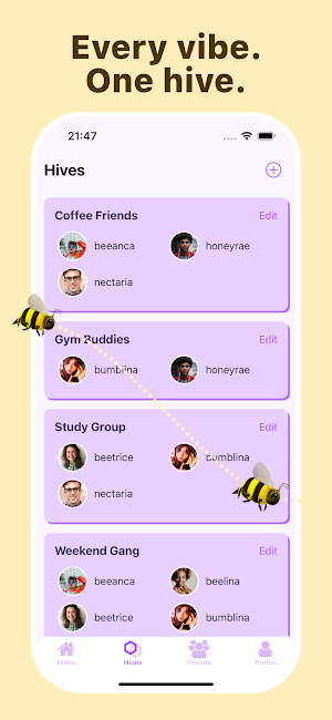 Hive - Fast Plans with Friends Screenshot 1