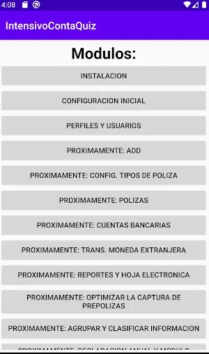 IntensivoContaQuiz Screenshot 1