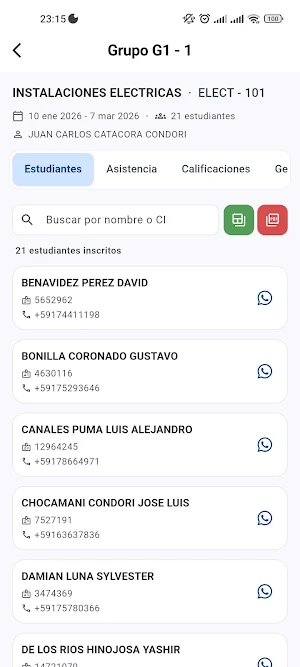 CCA Docente Screenshot 3