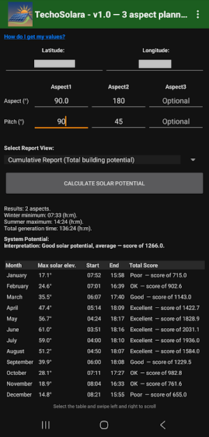 TechoSolara: the Solar Planner Screenshot 1