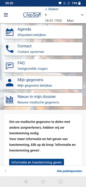 HiX Patiënt Screenshot 3