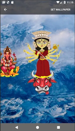 4D Durga Maa Live Wallpaper Screenshot 0