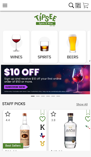 Tipsee Spirits & Wine Screenshot 2