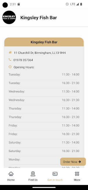 Kingsley Fish Bar Wrexham Screenshot 3