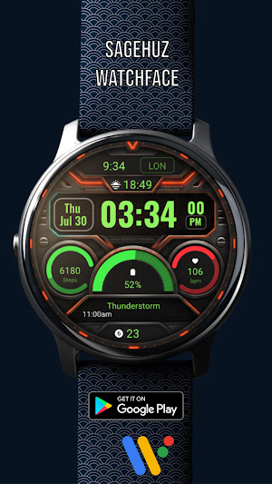 A119 KHIM Digital Watch Face Screenshot 2