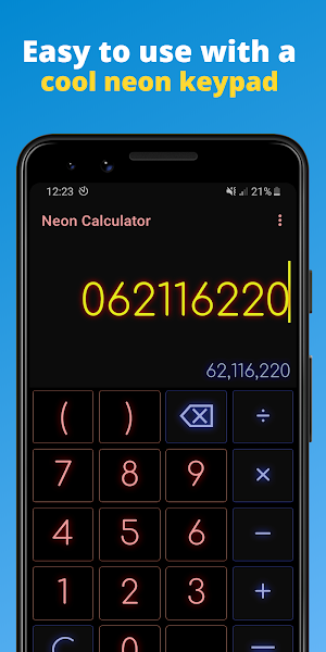 Calculator - Neon Edition Screenshot 3