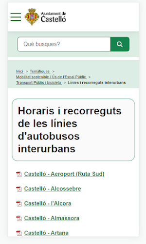 Transporte Provincia Castellon Screenshot 2