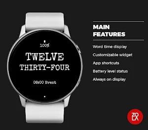 Text Watch Face Screenshot 1