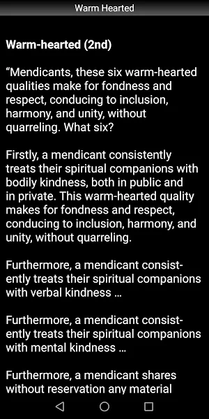 Warm Hearted Sutta - Buddhism Screenshot 2