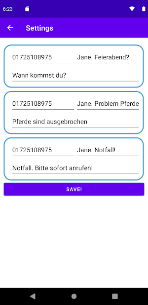 InstaHelpAE Emergency SMS Box Screenshot 1