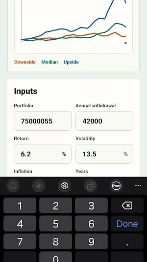 Portfolio draw-down Screenshot 1