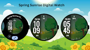 Spring Sunrise Digital Watch Screenshot 2