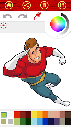 Superhero Coloring Book Game Screenshot 1