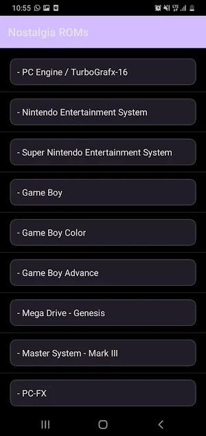 Nostalgia ROMs Screenshot 2
