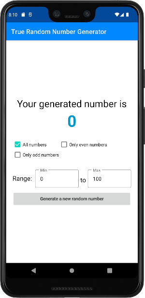 True Random Number Generator Screenshot 1