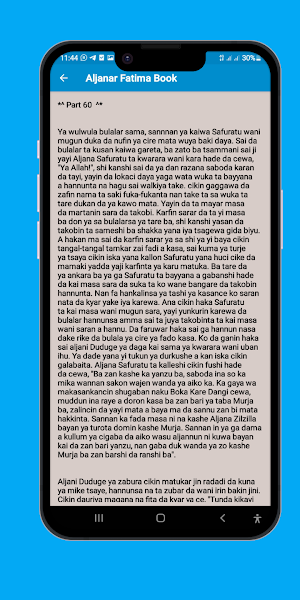 Aljanar Fatima Hausa Novel Screenshot 0