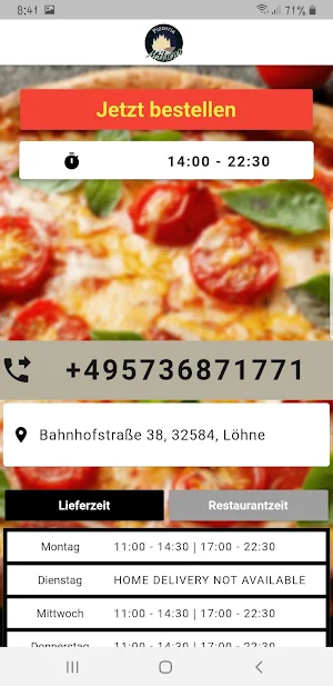 Pizzeria Milano Löhne Screenshot 1