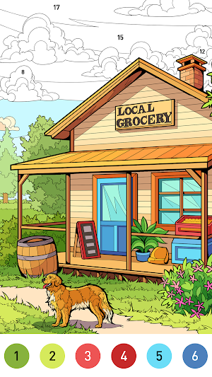 House Color by number game Screenshot 1