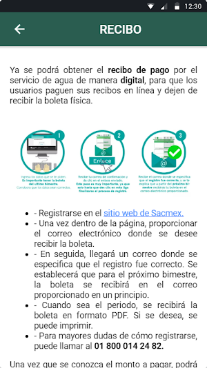 Aguas Sacmex | Info Screenshot 3