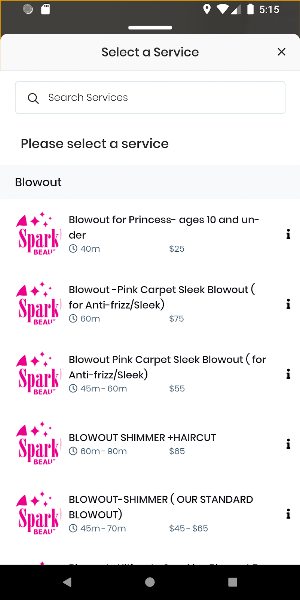 Sparkles Beauty Bar Screenshot 1