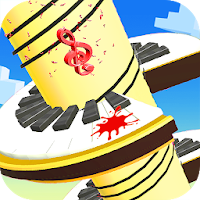 Piano Jump-Tower Fall Down Pinball Rotate Game