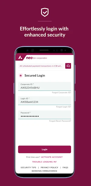 Neo for Corporates Screenshot 0