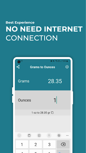 Grams to Ounces oz Converter Screenshot 1