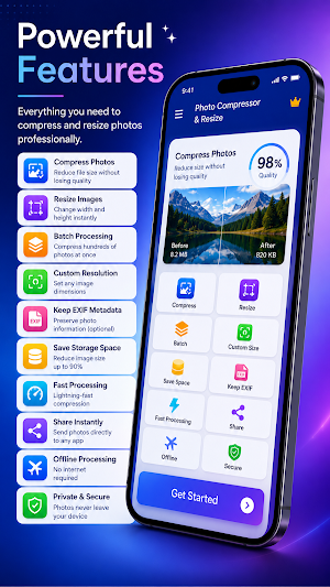 Photo Compressor & Resizer Screenshot 2