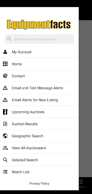 EquipmentFacts Auctions Screenshot 1