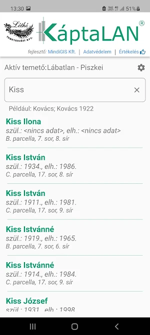 MindiGIS KáptaLAN - Léthé Screenshot 2