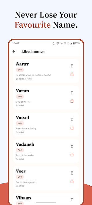 Hindu Baby Names and Meaning Screenshot 2