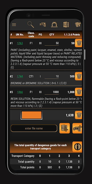 ADR Tool 2023 Dangerous Goods Screenshot 2
