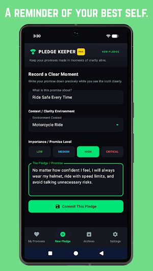 Pledge Keeper: Promise to Self Screenshot 1