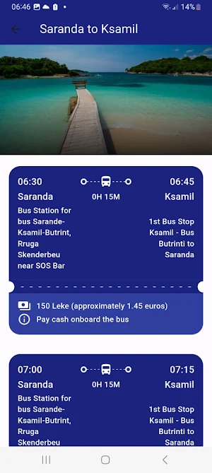 Albania Bus Timetable Screenshot 0