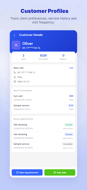 MiSe booking Screenshot 1
