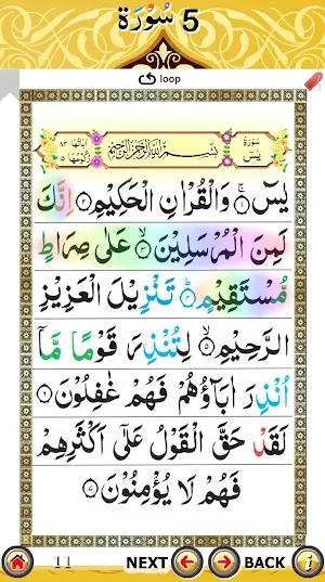 Five Surah with Sound (Color Coded) Screenshot 2