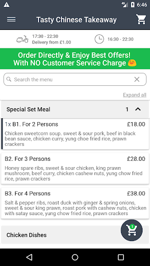 Tasty Chinese Takeaway Screenshot 1