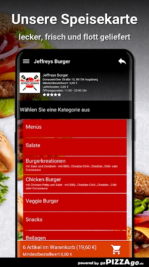 Jeffreys Burger Augsburg Screenshot 3