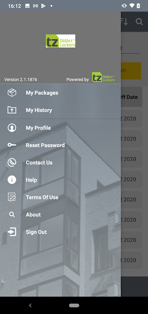 TZ Residential Locker App Screenshot 0