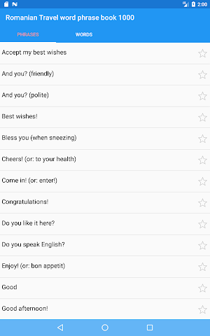Romanian Travel word phrase book 1000 Screenshot 2