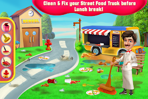 School Food Truck Cooking and Cleaning Screenshot 0