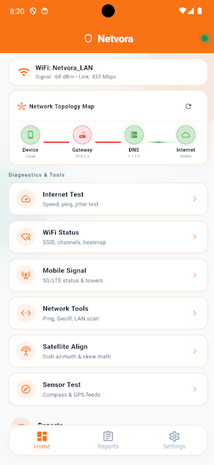 Netvora: WiFi & Speed Test Screenshot 0