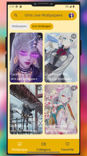 Cute Girls Live Wallpapers Screenshot 1