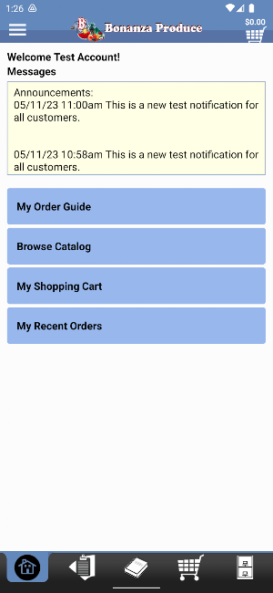 Bonanza Produce Ordering Screenshot 0