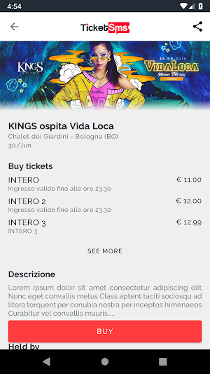 TicketSms Screenshot 1