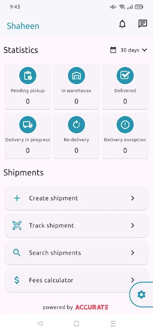 Shaheen Delivery Company Screenshot 2